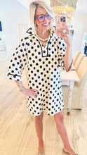 Deal of the day Black Polka Dot 3/4 Sleeve Mini Dress