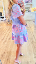 Cloud Blue Embroidered Mini Dress