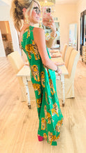 Green Tiger One Shoulder Dress