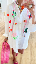 White Gauze Tropical Shirt