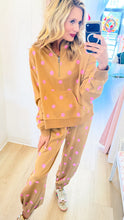 Tan and Pink Polka Dot Pant Set