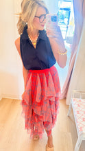 Navy Collared Bubble Hem Top