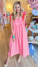 Pink Polka Dot Maxi Dress
