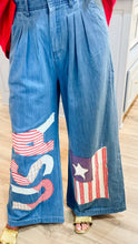 Chambray USA Patchwork Pants