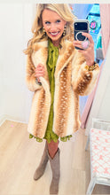 Taupe Deer Print Faux Fur Jacket