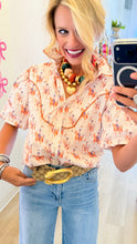 Cream Cowgirl Print Button Up