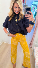 Yellow Bandana Print Wide Leg Pants