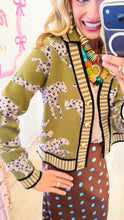 THML Green Cheetah Cardigan