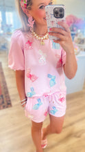 Pink Sequin Bunny Short Set