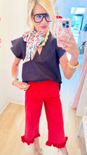 Denim Flutter Sleeve Top