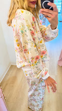 Cream Floral Print Pant Set