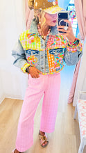 Multi Plaid Contrast Denim Jacket