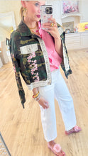 Camo Vintage Washed Flower Patch Jacket