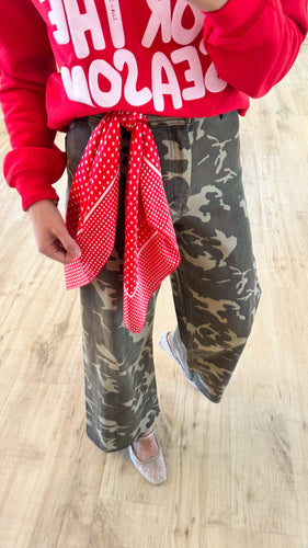 Red Polka Dot Scarf