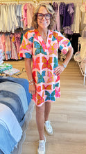 Uncle Frank Pink Multi Butterfly Shift Dress
