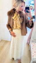 Ivy Jane Mocha Boucle Sparkle Fur Jacket