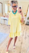 Lemon Ruffle Bottom Tunic Dress