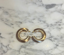 Matte Gold Thick Hoop Earring