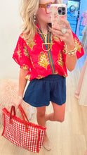 THML Pink Floral Print Puff Sleeve Top