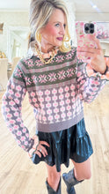 Olive Ruffled Mock Neck Sweater