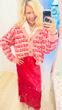 Red Paillette Sequin Maxi Skirt