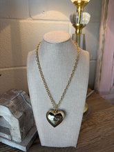 Gold Puffy Heart Necklace