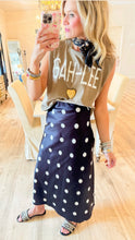 Black and White Polka Dot Midi Skirt