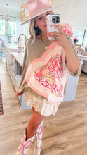 Pink and Green Floral Mini Skirt