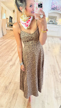 Leopard Suede Midi Dress