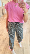 Leopard Print Drawstring Pants