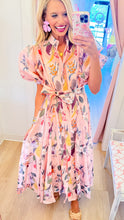 Pink Botanical Midi Shirtdress