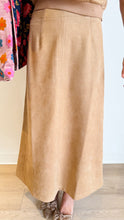 Camel Suede Skirt Set