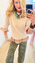 Latte Ruffle Trim Sweater