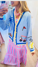 Baby Blue Multi Par Tee Time Cardigan