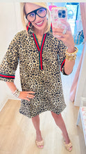 Restock Leopard Contrast Stripe Dress