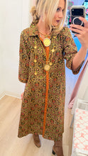 Olive and Toffee Floral Midi Dress