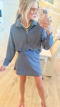 Navy Gingham Skort Set