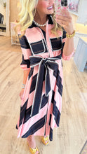 Pink Bold Stripe Maxi Dress
