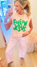 Pastel Pink Follow Jesus Muscle Tee
