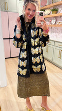 Queen of Sparkle Black and Gold Butterfly Tunic Dress