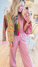 Blush Pink Metallic Pant Set