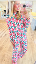 Pink and Red Ornament Pant Lounge Set
