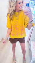 Ivy Jane French Terry Flower Embroidered Top