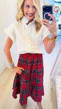 White Ruffle Sleeve Button Up Top