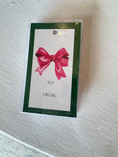 Pink and Green Gift Tag