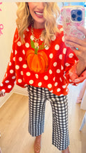 Queen of Sparkles Pumpkin Polka Dot Sweater