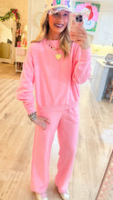Pink Sweatshirt Pant Set