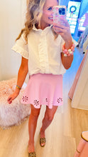 Orchid Floral Eyelet Embroidered Skirt