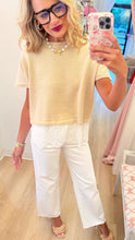 Sand Lace Hem Sweater