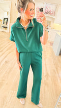 Green Zip Scuba Pant Set
